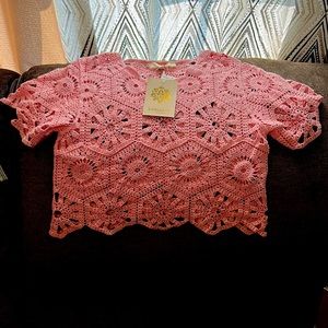 Rebellion crochet top. Size S